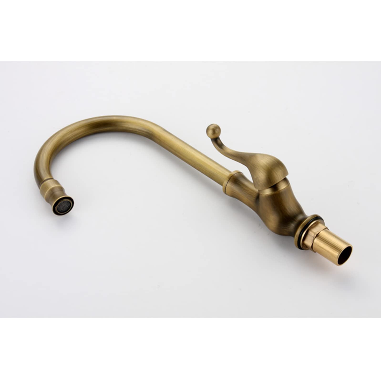 Robinet d'évier de Cuisine en Laiton Vintage, Design monotrou, Compatible avec Les éviers, Look rétro élégant pour la Salle de Bain, Durable et élégant.