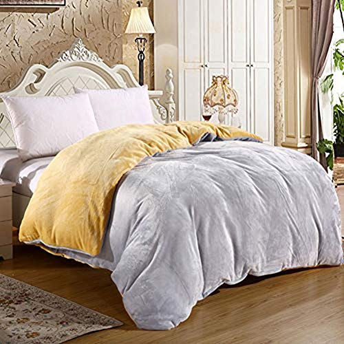 ADLOASHLOU Color sólido Gruesas Cubierta de edredón,Vellocino de Cor