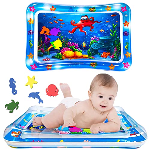 Tapis d'eau de bébé,Tapis D'eau Gonflable pour Bébé,70 x 50 cm Tapis Eau Gonflé Enfant,Tapis de Jeu D'eau pour Bébé,Jouet Bebe Tapis Eau, pour bébés et tout-petits Jouets pour bébé de 3 6 9 mois