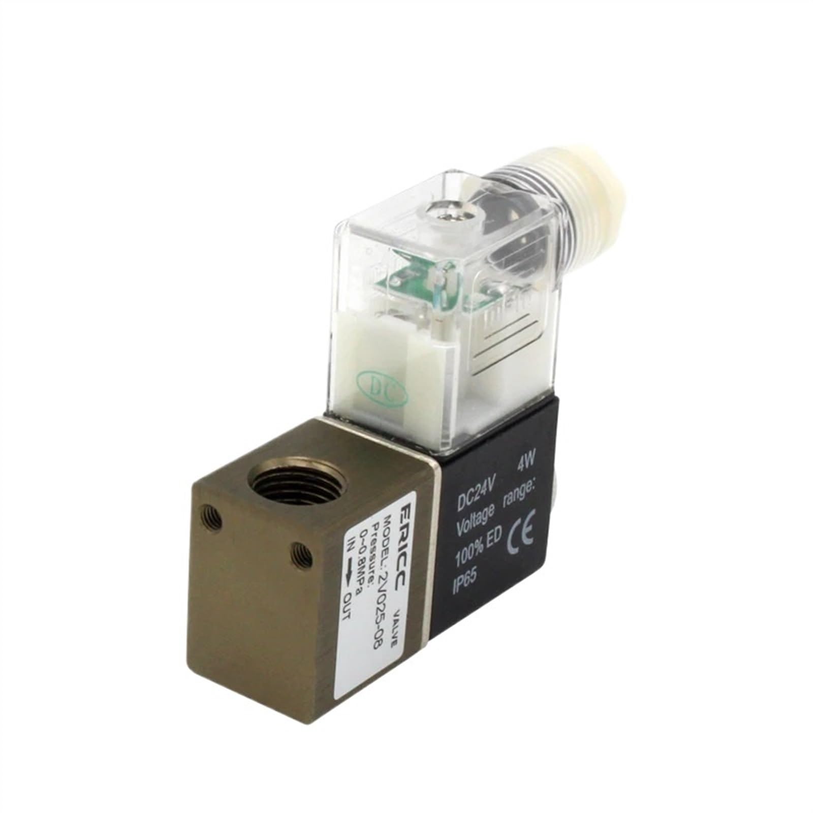 Vanne électromagnétique pneumatique 2V025-08 DC12V de 6,35 mm