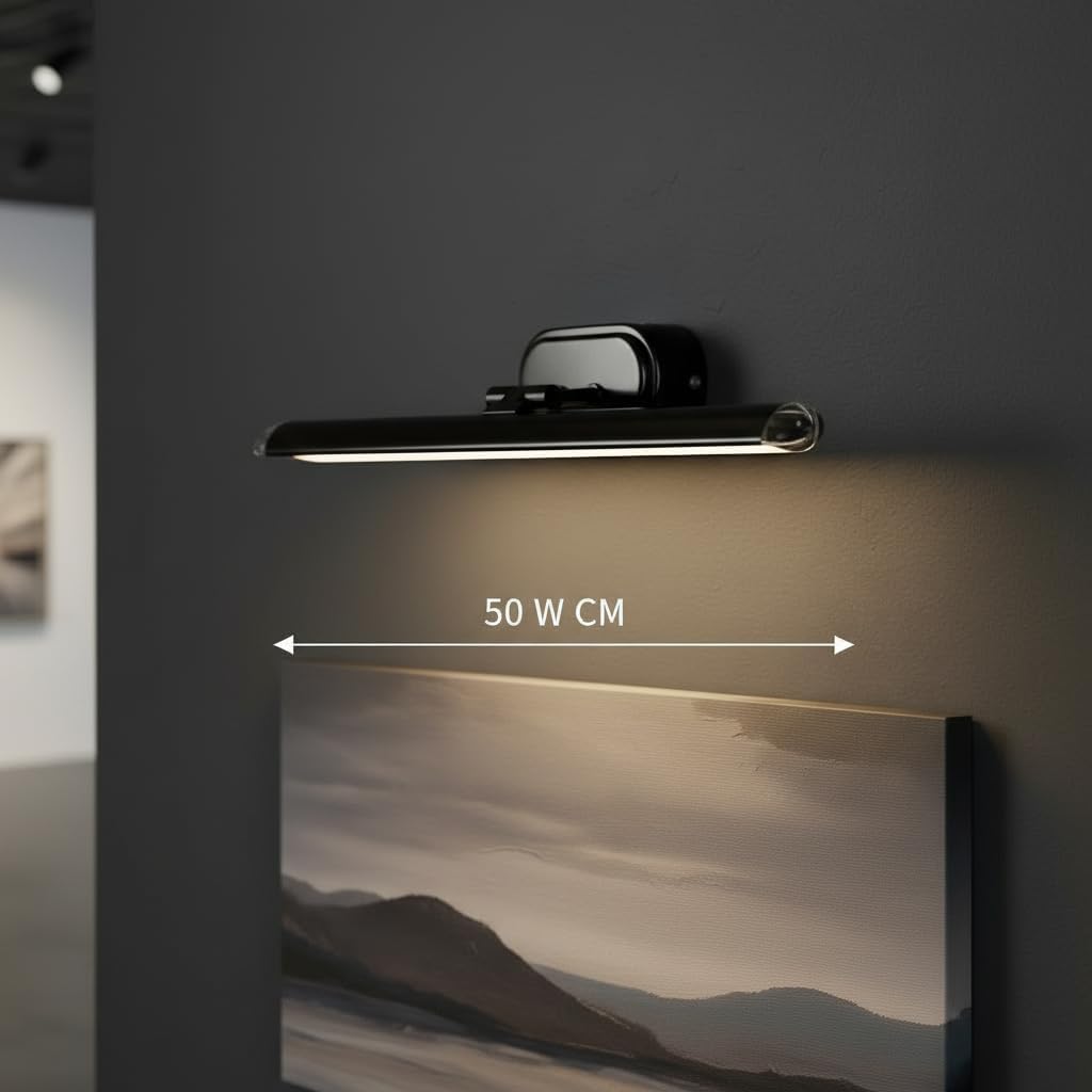 Navam Creation® 12W LED Picture Light for Wall, Black Finish, Warm White/Neutral White/Cool White, Adjustable Modern Painting Light, Mirror Vanity Wall Lamp for Bathroom, Bedroom, Living Room 2