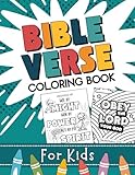 Bible Verse Coloring Book for Kids: 40 Easy Bible Verses to Color and Memorize for Kids | Christian Coloring Book for Boys and Girls