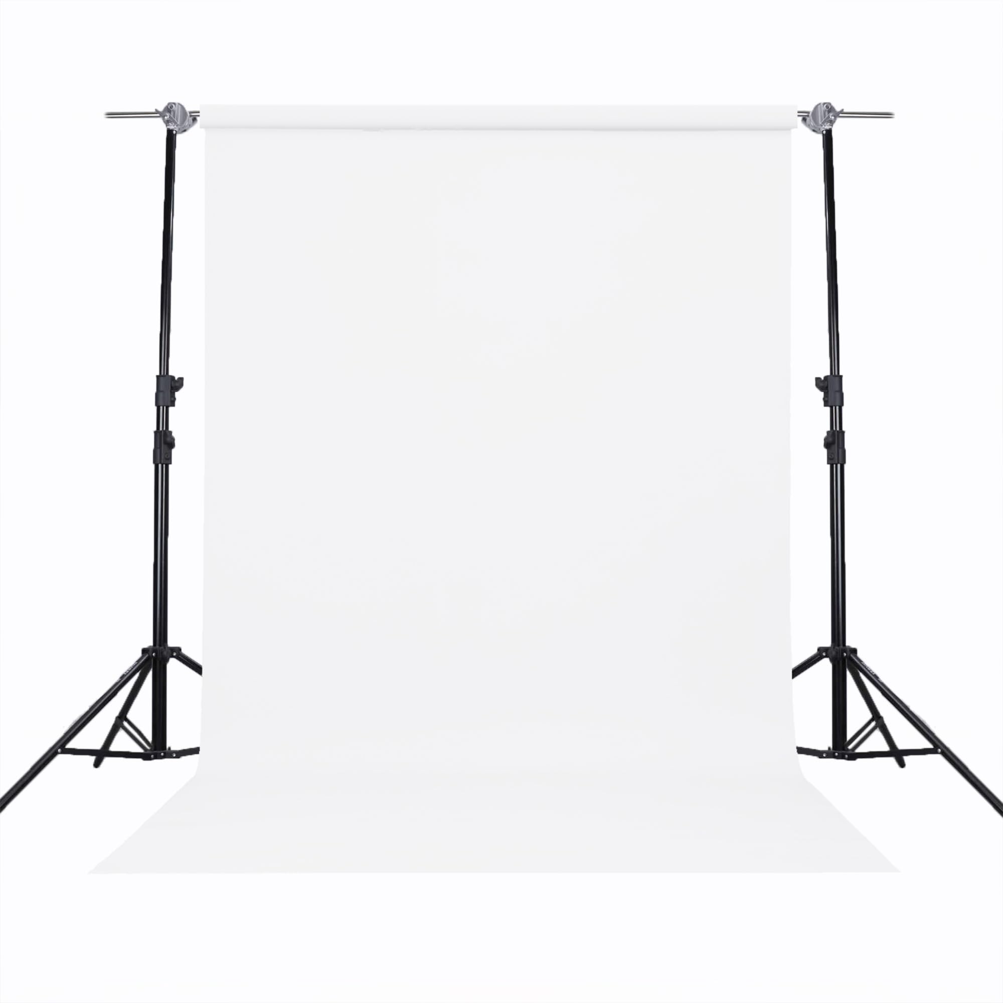 Semessilah Seamless Photography Background Paper Roll, White Photo Paper Backdrop for Photography, Video and Streaming (53''x16 'Artic White)