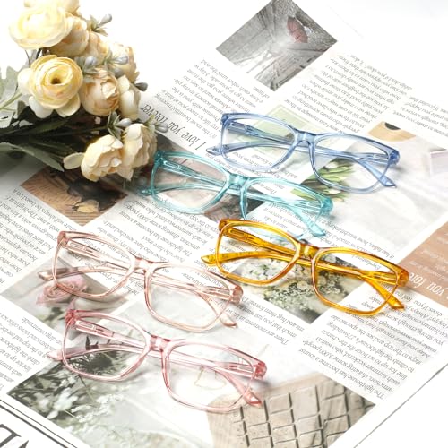 Image of SIGVAN Ladies Reading Glasses Blue Light Blocking Spring Hinge Fashion Pattern Print Eyeglasses for Women