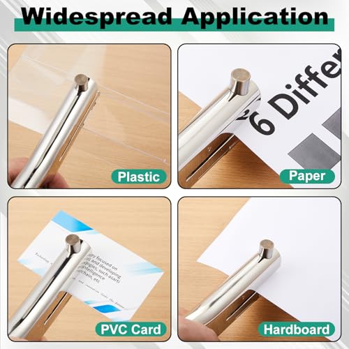 Image of Chumia 1 Pcs Heavy Duty Hole Punch 2 inch Long Reach 3 /8 Inch Paper Single One Hole Puncher Deep Throat Reduced Effort Hand Held Alloy Punch for ID PVC Cards 5 Inch Tall 25 Sheet Capacity