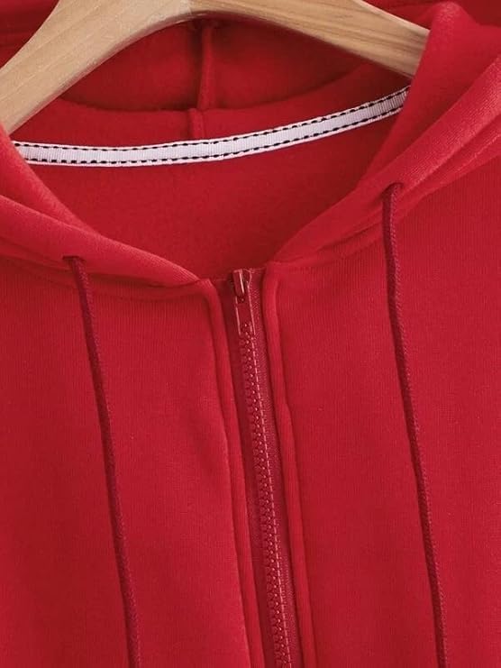Image of Women Cotton Zipper Hoodie