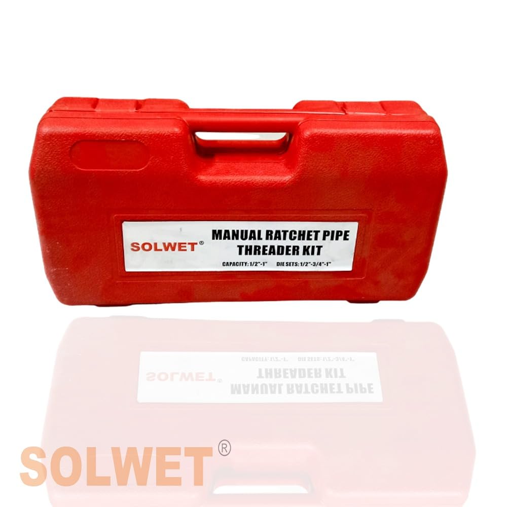 Manual Pipe Threader Ratchet Die Stock, SM-R25, size 1/2" to 1" — Amazon image 2