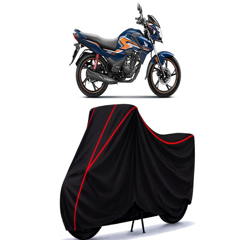 Image of Shine 125 BS6 Water Resistant Bike Cover for All Motorcycles & Rain | Heavy Duty Taffeta Fabric | UV Protection, Dustproof, Scratchproof | All Weather Two Wheeler Cover with Elastic Bottom