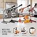 Vollum Hand Press Manual Citrus Juicer - citrus squeezer Commercial Grade Home Orange juice Squeezer for Oranges, Lemons, Limes - Stainless Steel and Cast Iron Non-skid Suction Cup Base- 15 Inch, Gray