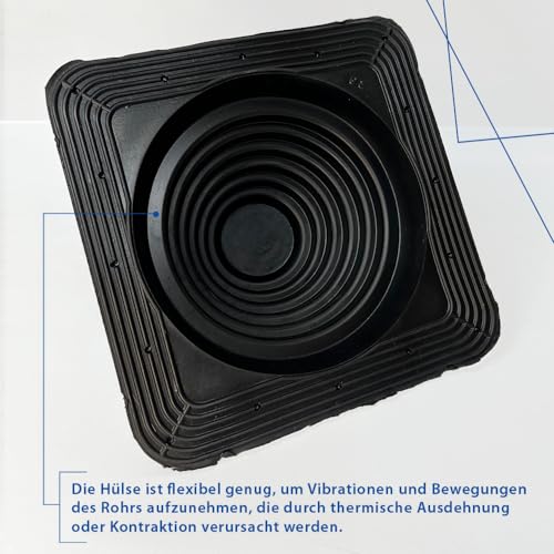 Rohrmanschette 6-146mm, Nr. 3 von Nordbleche für Trapezbleche, Dachpfannenbleche, Trapezprofile