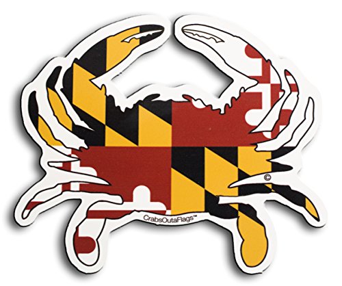 Imán decorativo cangrejo bandera de Maryland