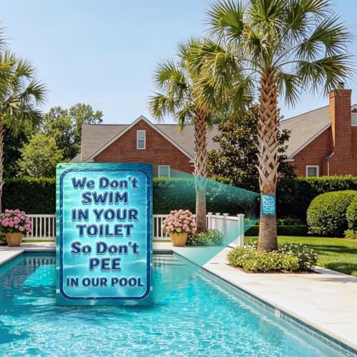 Cartel metálico de seguridad para piscina 12x8 pulgadas miniatura 2