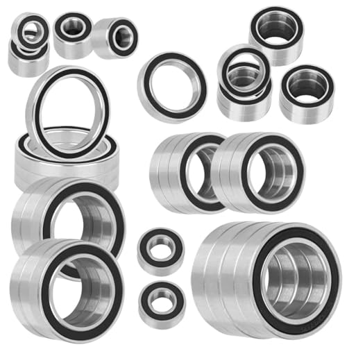 hopsupRC RC Upgrade Parts Bearings Kit for X-Maxx 8S V2,X-Maxx 8S (Orignal) and WideMaxx Bearings Kit.Black.