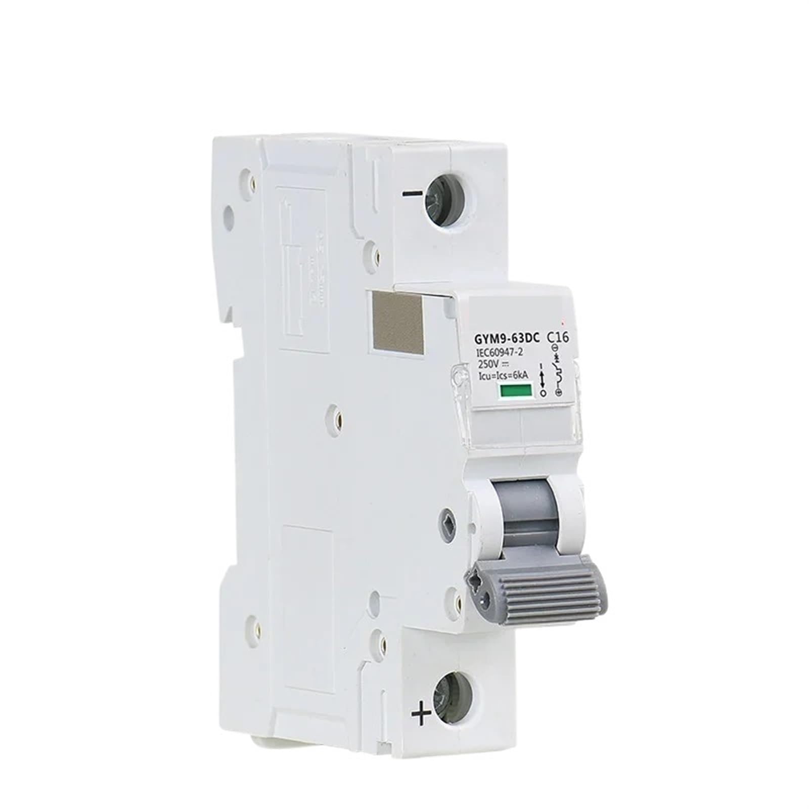 Disjoncteur DC MCB 6KA 1P pour protection de circuit électrique 250V 63A