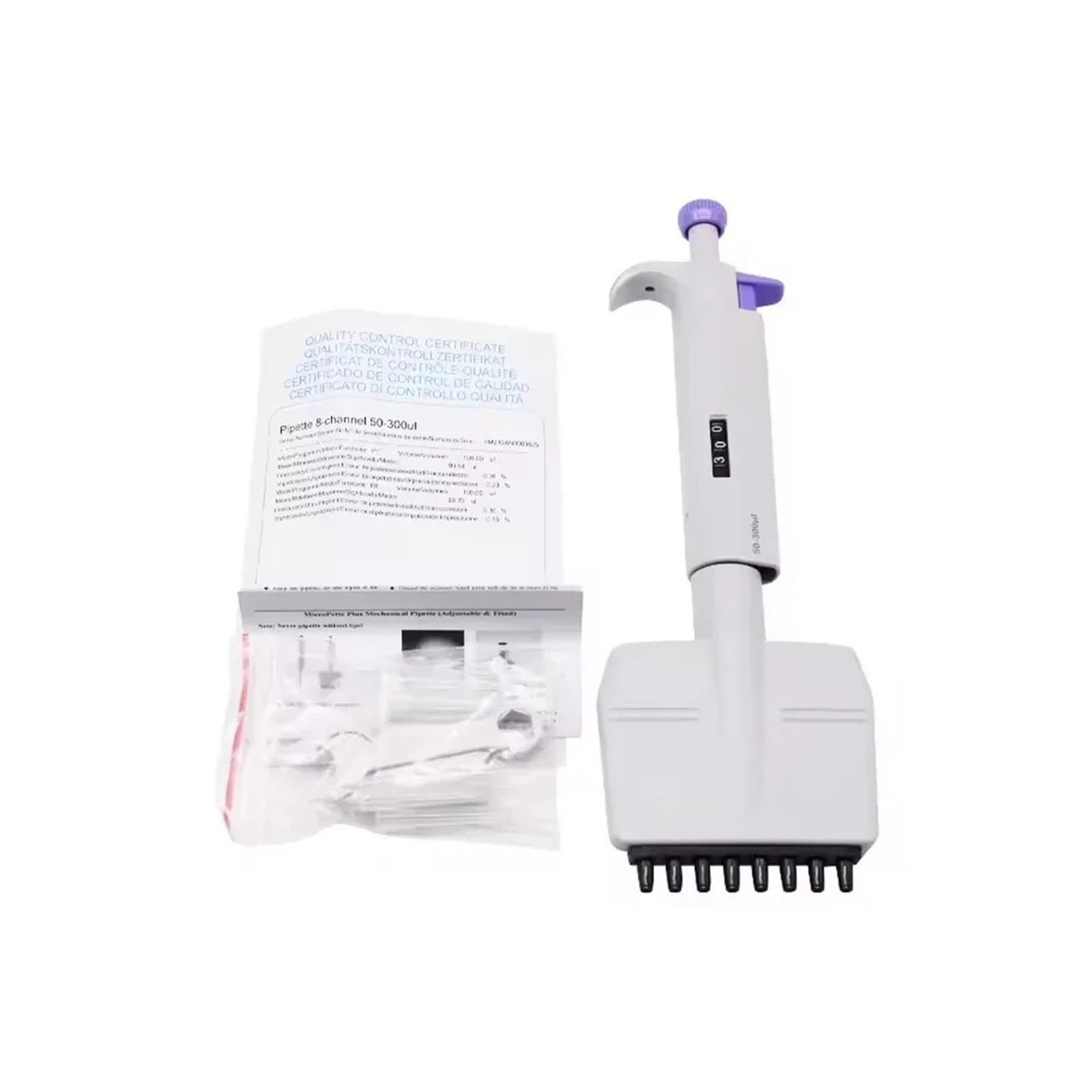 Micropipeta, Pipeta, Pipeta multicanal de 8/12 canales ajustable manualmente Micropipeta 121 °C Pipeta de laboratorio(12 channel 0.5-10ul)