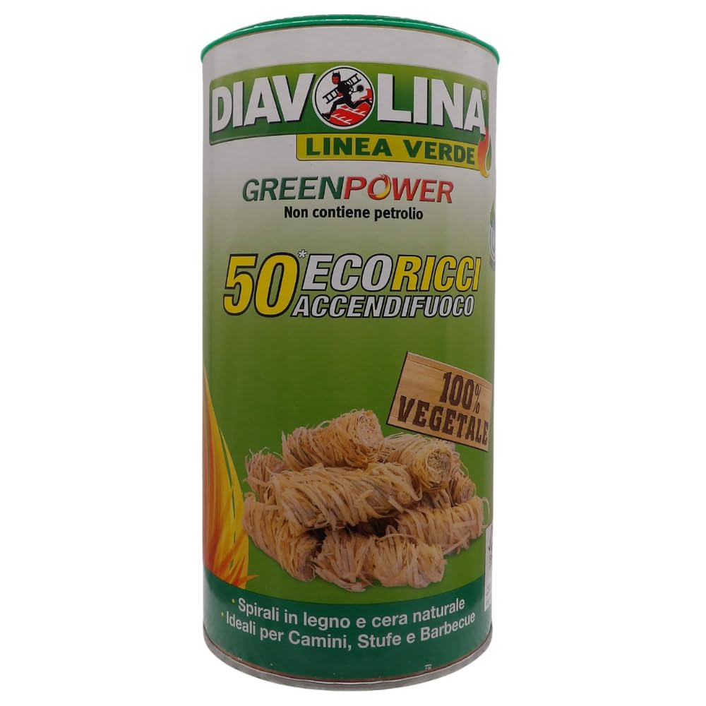 ECORICCI ACCENDIFUOCO 100% VEGETALE, Spirali in legno e cera naturale, Ideali per Camini, Stufe e Barbecue. 400 gr. (4)
