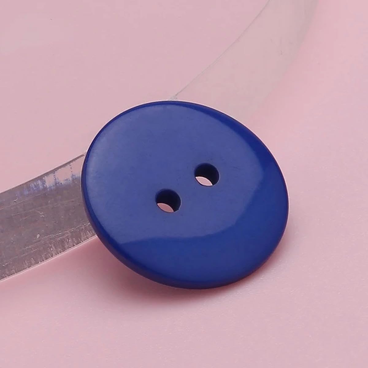 Buttons for Sewing, 9-30mm Mixed Button Children Clothing Colorful Double Eye Bread Button for DIY Resin Scrapbooking Hand Knitting Craft Wholesale-Sky blue-36L 23.0 MM 30pcs (Color : Navy, Size : 2