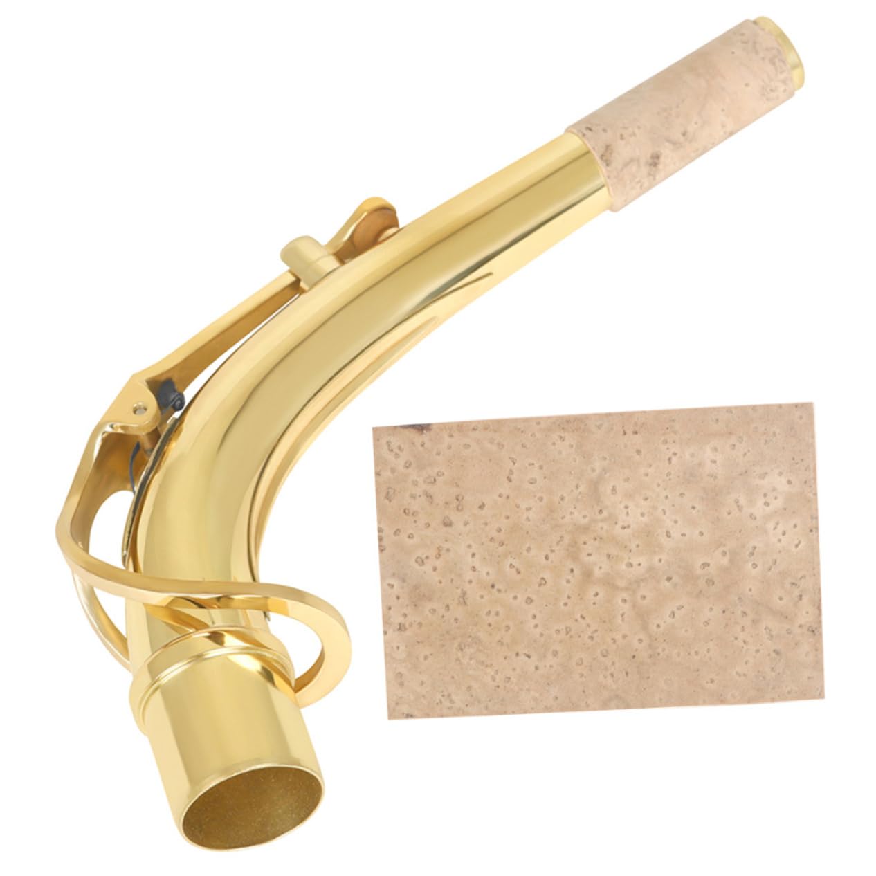 Mikinona 1 Set Sax Bend Neck Alto Tenor Saxophone Strap Saxophone Wall Mount Bocchino Sassofono Strap Sax Neck Sostituzione Sassofono Stand Sassofono Collo Sassofono Alto Sax Neck Ottone