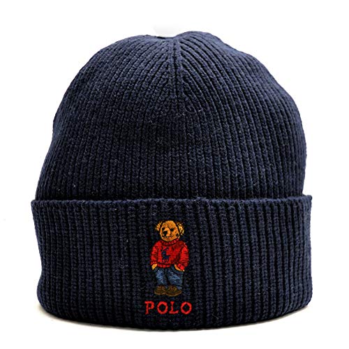 ポロ ラルフローレン (Polo Ralph Lauren) ニットキャップ ニット帽 セーター ベアー ビーニー PC0491 ユニセックス 男女兼用 (433(ネイビー)) [並行輸入品]