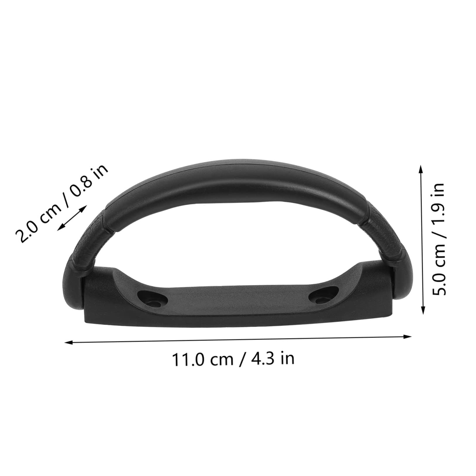 KALLORY Speaker Handle Set 6 Pack Black Handles Durable Plastic for Audio Equipment Easy Mounting