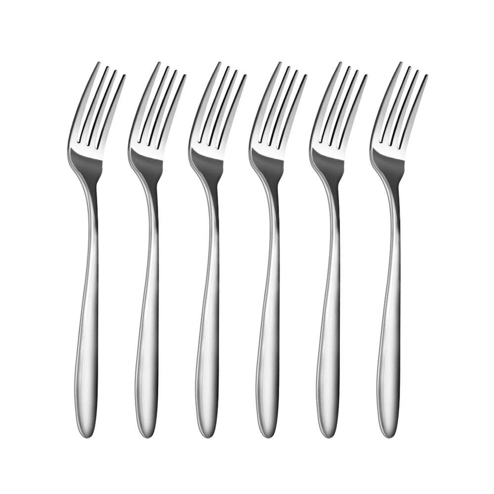 Oymlclivisa 18/10 Stainless Steel Dessert Fork, Cake Forks 12 Piece Small Fruit Fork, 18cm, Silver