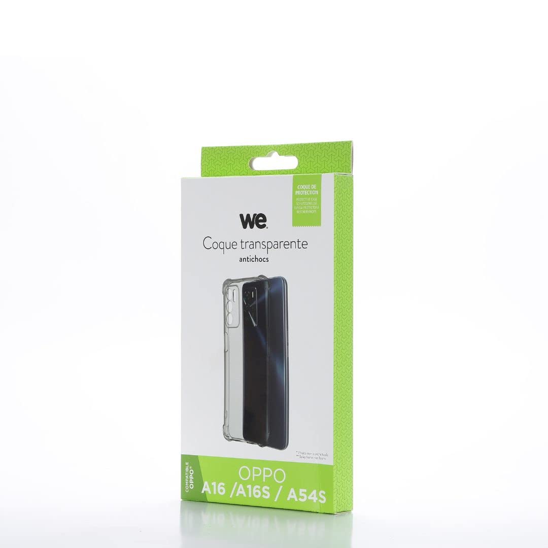 WE Custodia protettiva TPU Oppo A16 /A16S / A54S Trasparente: Anti-Urto, Ultra Resistente - Semi-Rigido - Aspetto del telefono conservato