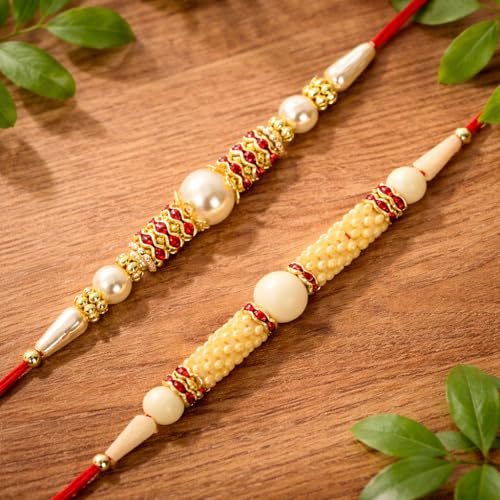 Image of Riddhika Ventures Glorious Gold Plated Religious Diamond Ring Rakhi || Traditional Rakhi Set of 2 & Festive Gift || Rakhi Gift Combo for Brother