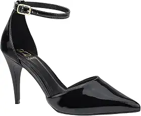 Sandália Scarpin Salto Alto de Fivela Sapato Bico Fino Stilleto 9000