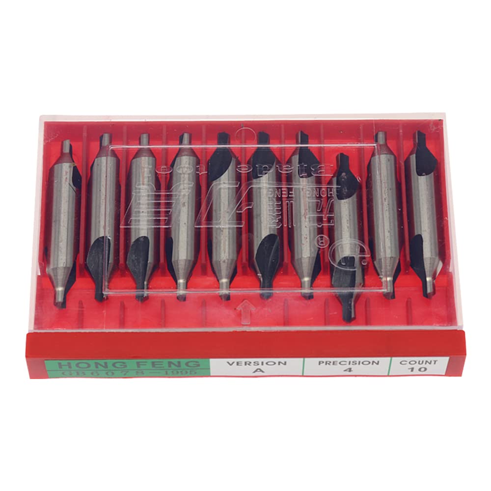 High Speed Steel Center Drill A Type 1 1.5 2 2.5 3 4 5 6 6.3 8mm (A1 shank4mm(10pcs))