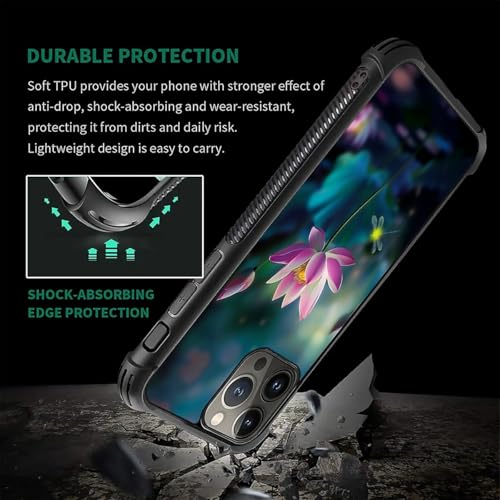 CARLOCA iPhone 16 Pro Max Case - Lotus Flower Dragonfly Design, Shockproof & Anti-Scratch Protection - image 7