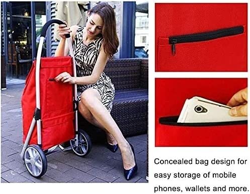 Einkaufstrolley Faltbarer Einkaufswagen Leichter Einkaufswagen, Zusammenklappbarer Einkaufswagen, Tragbarer… – Bild 5