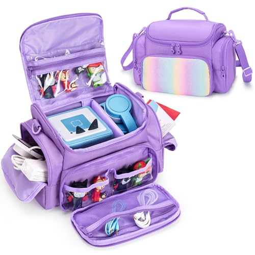 LoDrid Travel Case Compatible with Toniebox 2/1, Carrying Case for Audio Player Set including Shoulder Strap and Handle
