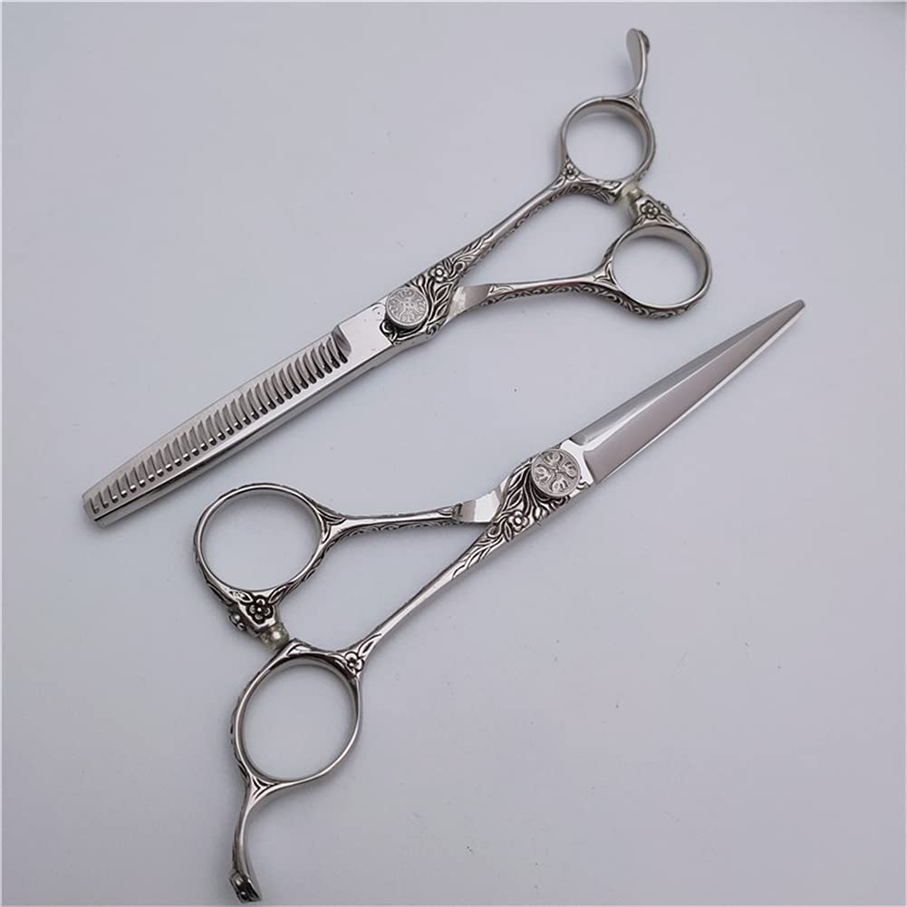 Ciseaux À Couper Les Cheveux Professionnels Set, Coupe-Cheveux Ciseaux en Forme De Ciseaux De Toilettage, pour Hommes Femmes Enfants Animaux Domestiques Salon Salon Coiffeur