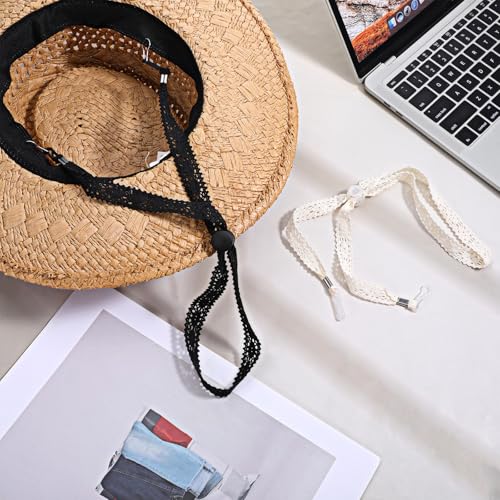 2 correas para sombrero ajustables para mujer miniatura 5