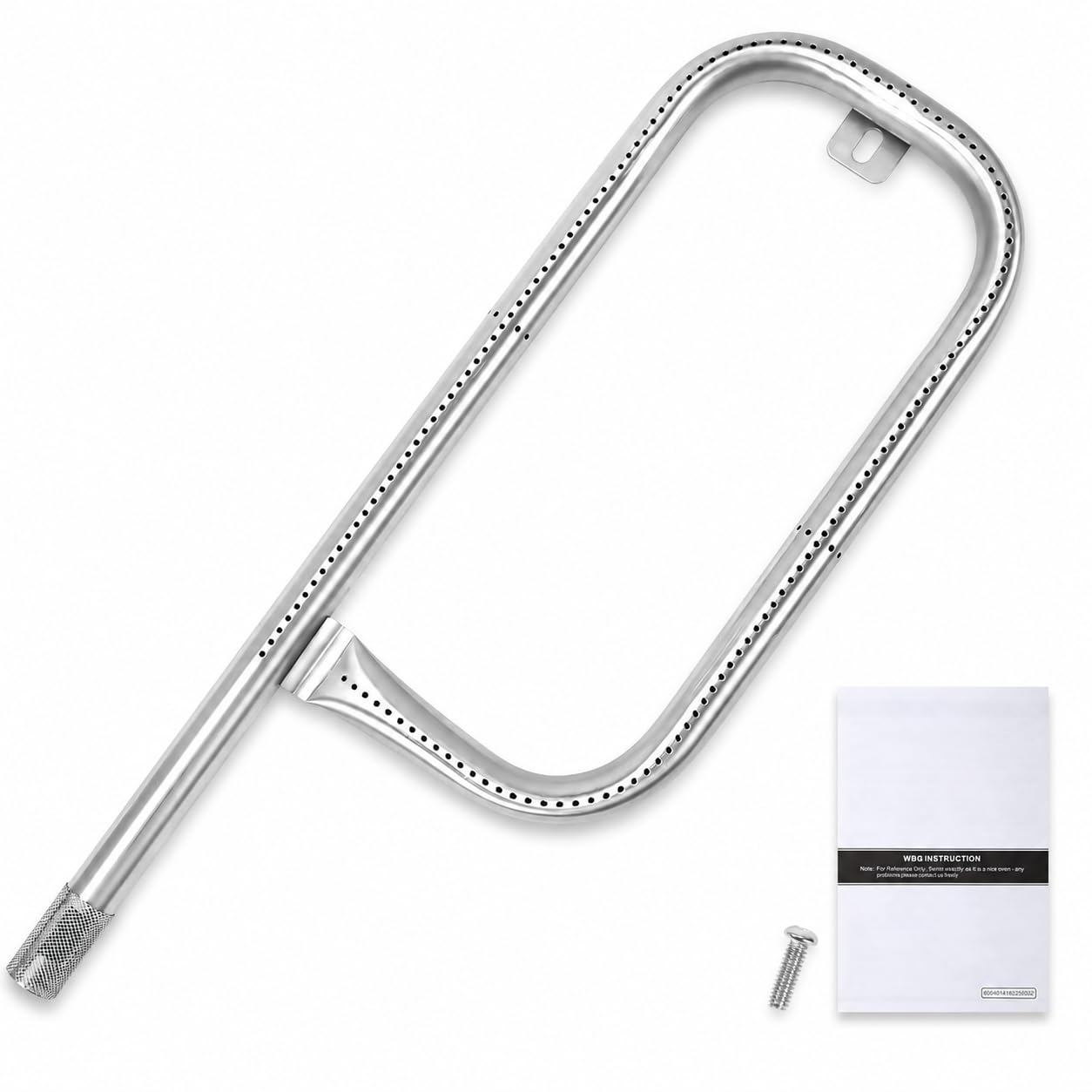 Utheer 60040 BBQ Burner Tube Replacement, Compatible with Weber Q100 Q120 Q1000 Q1200 Baby Q Gas BBQs, 43 cm Stainless Steel Burner Pipe, Replaces 69957 41657