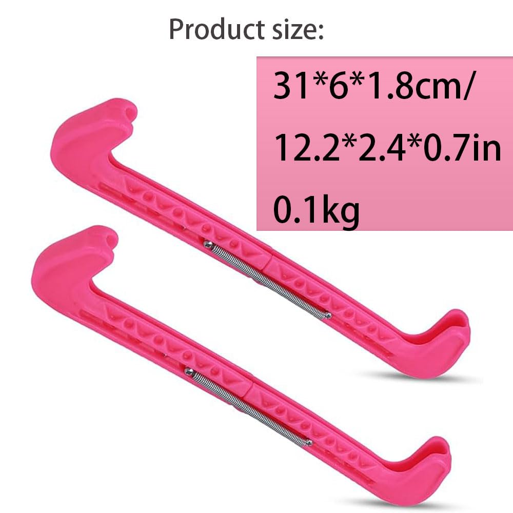 Lienyeang 2Pcs Ice Skate Blade Covers - Plastic Ice Hockey & Figure Skate Guards for Extended Service Time