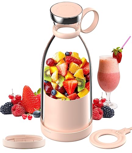 Otpeir Personal Size Blender, Portable Blender, Battery Powered Usb Blender (Pink) #TOP5
