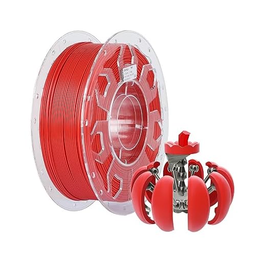 Creality PLA Filament 1.75mm, 3D Printer Filament, 1.0kg (2.2lbs) Spool, No Warp Enhanced Toughness, Dimensional Accuracy ±0.03mm Printing Filament, for FDM 3D Printers (Red)