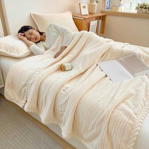 Couverture de relaxation en velours jacquard doux et chaud