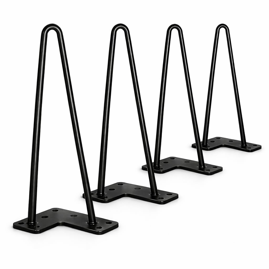 Metal Hairpin Legs Heavy Duty DIY Furniture Legs for Small Coffee Table Desk Bench Night Stand Cake Stand with 0.4" Iron Rods Industrial Style (10 Inches)-image-31