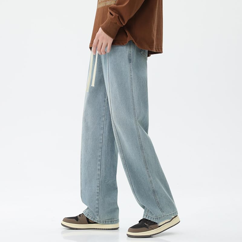 Men's Jeans Spring Vintage Americana Loose Fit Straight Leg Casual Denim Pants3