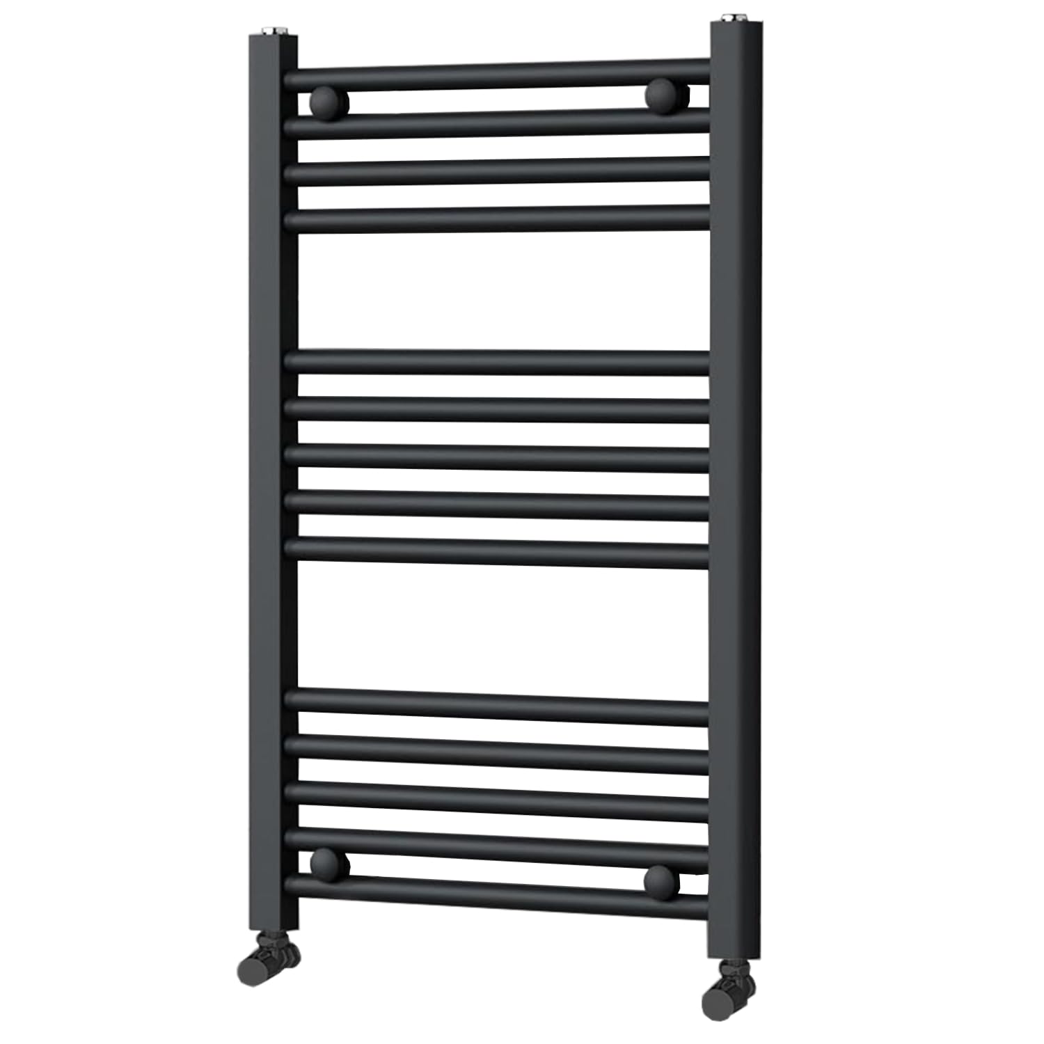Go Bathrooms Nola Bathroom Towel Rail Heated Bathroom Radiator Wall Mounted Ladder Rail Grey - 770mm x 500mm