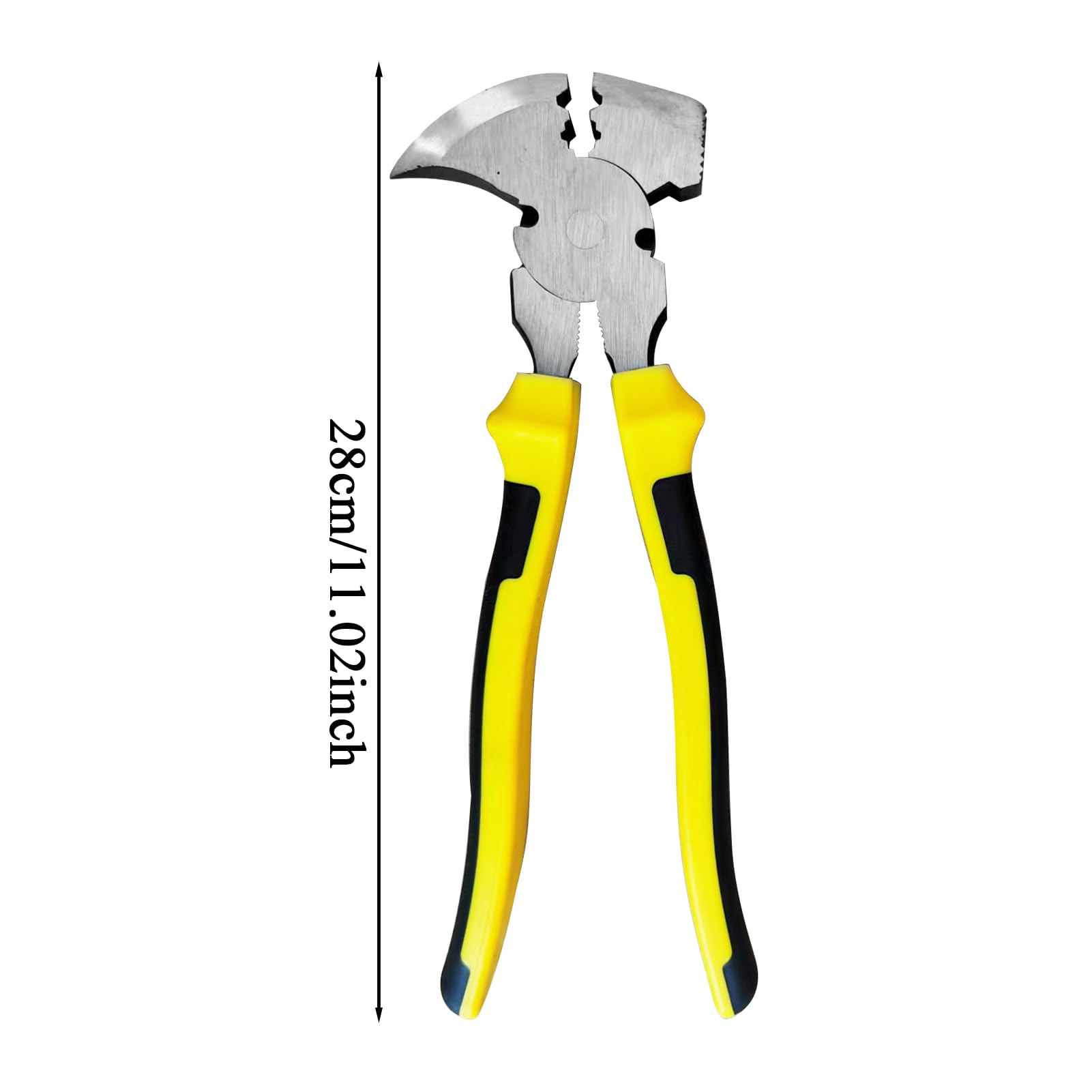 outils à main multifonctionnels à haute résistance - Couper les clôtures: pinces de clôture en fil de fer barbelé avec tête de marteau et levier de clous pour plier, couper et fixer.