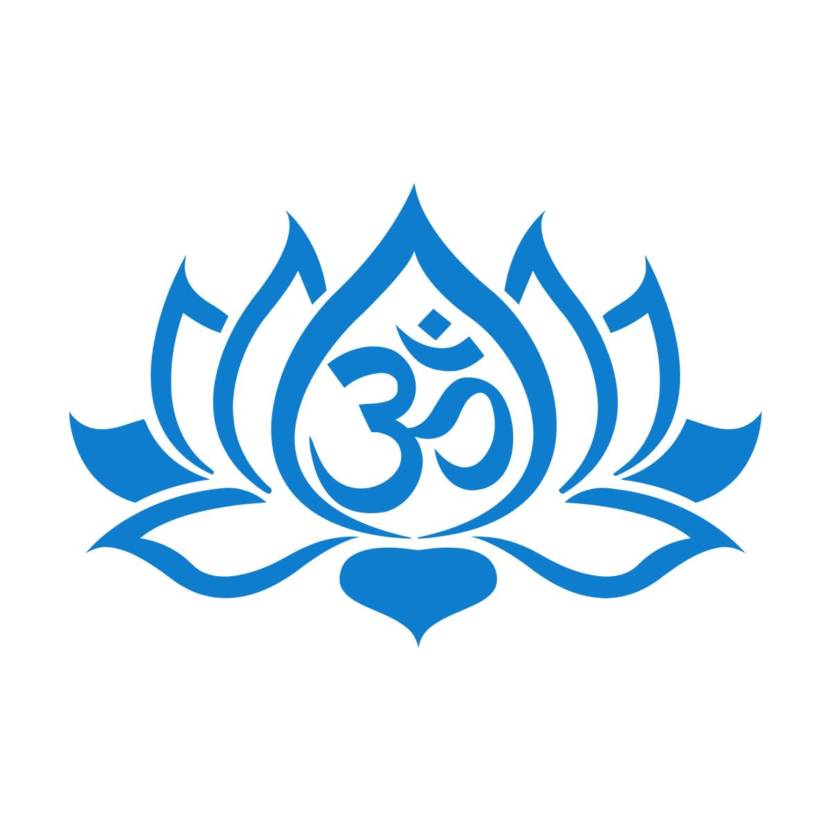 Wall Decals Paster Paper Lotus Breathe Yoga Studio Meditation 48x73.1cm Art Mural Painting Large Blue