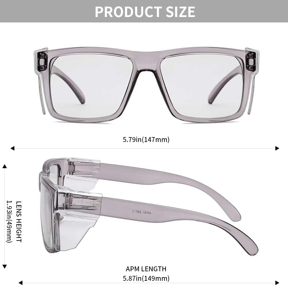 Lentes fotocromáticos anti luz azul UV400 con oscurecimiento automático, lentes transparentes a ahumados, lentes de sol de seguridad ANSI Z87.1