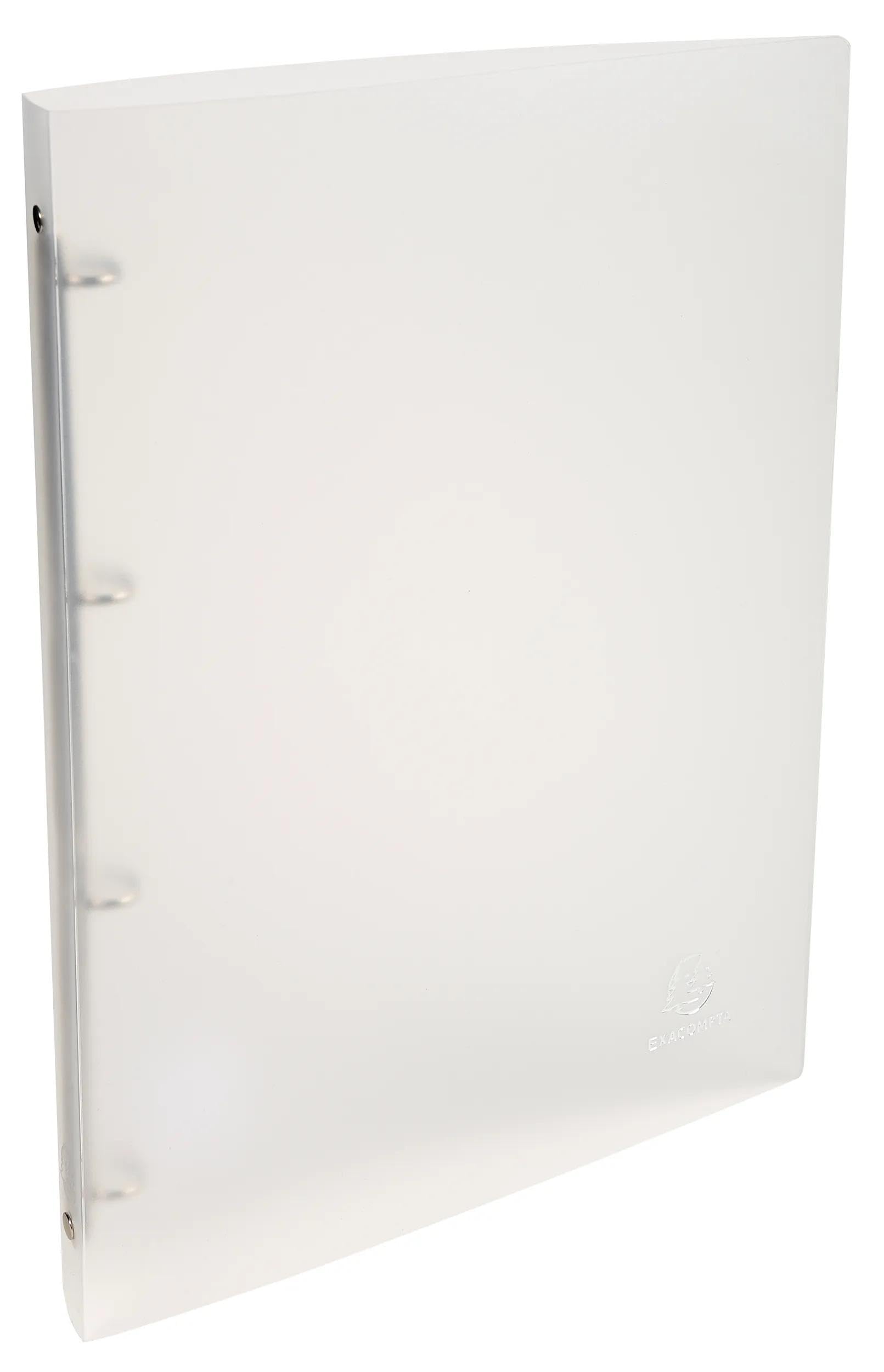 Exacompta - Ref 51160E - Box of 25 Binders - Translucent Chromaline - 4 Round Rings 15 mm - Spine 20 mm - External Dimensions: 32 x 25 cm - File Format A4 - Colourless