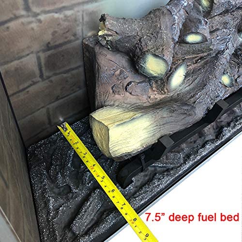 Puraflame Western Electric Fireplace Insert With Fire Crackling Sound, Remote Control, 750/1500W, Black, 29 59/64 Inches Wide, 23 3/16 Inches High #TOP5