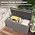 EAST OAK 120 Gallon Outdoor Storage Box | Large Resin Deck Box with Reinforced Stainless Steel Support | Waterproof & UV-Resistant Patio Storage Box for Cushions, Garden Tools & Pool Accessories, Grey