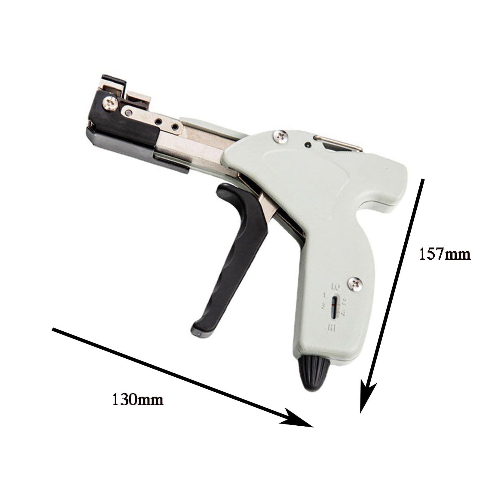 Pistola Automatica per Fascette in Metallo, Forbici per Fascette in Acciaio Inossidabile, Forza di tensionamento Regolabile, Adatta per l'industria dell'edilizia e dei trasporti