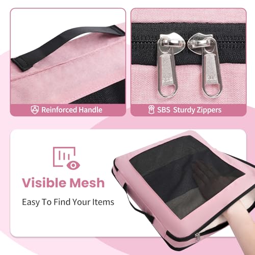 8 Set Compression Packing Cubes for Suitcases, Full Open & Visible Design, Luggage Organizer Bags Set for Carry on, Travel Essentials Travel Gifts for Women with Laundry Bag and Shoe bag - Image 6